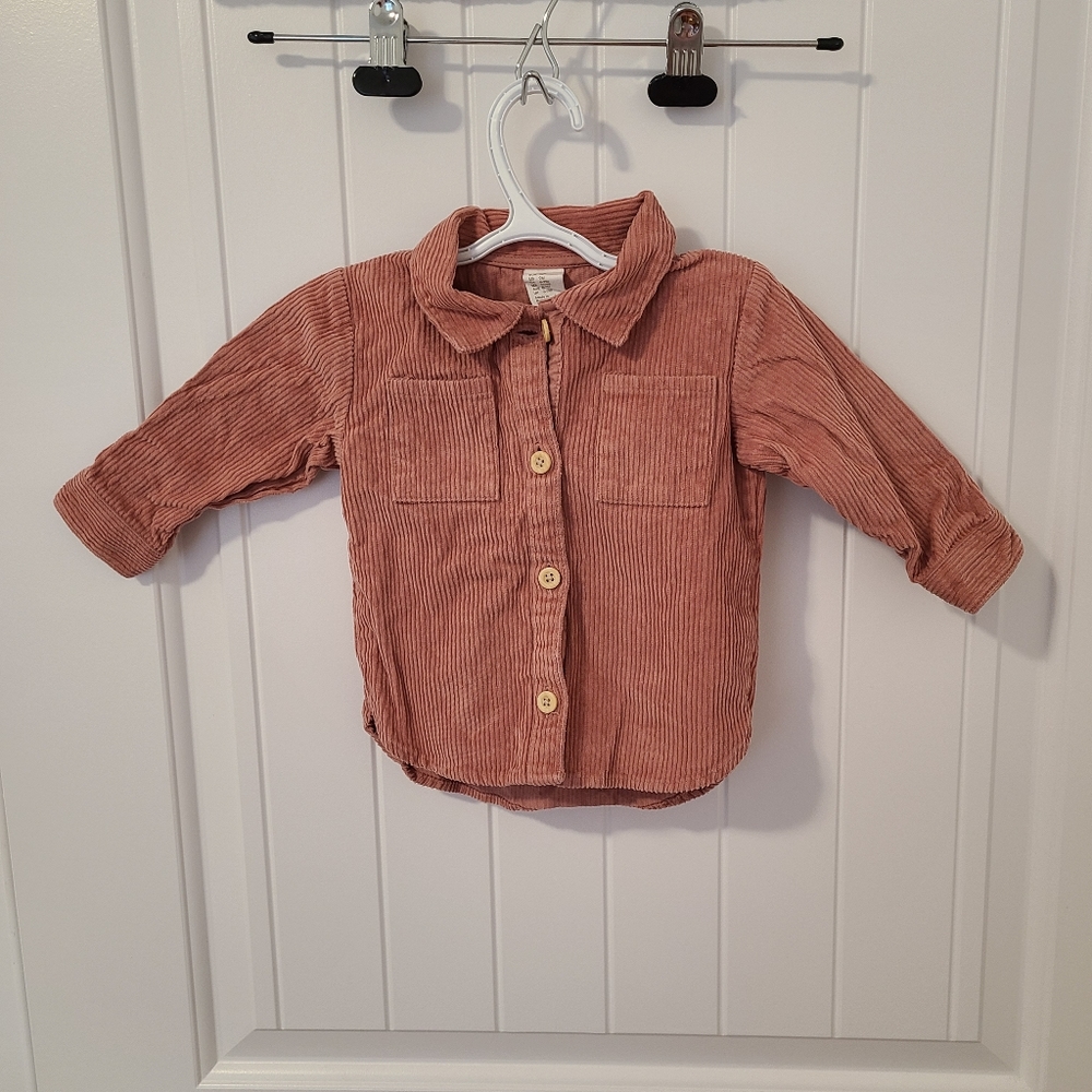 🌟5/$25 H&M Corduroy Shirt Size 6-9 Months